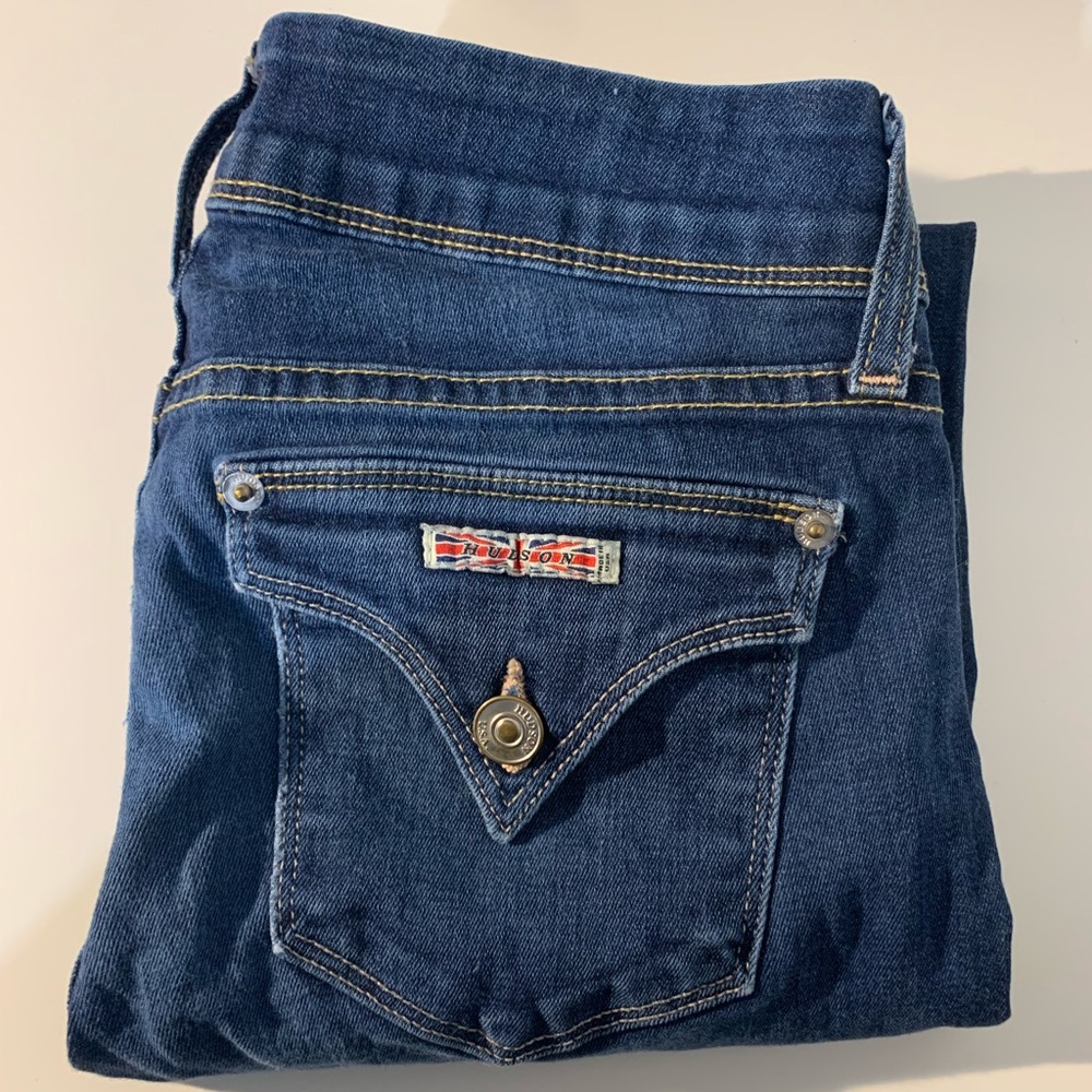 hudson collision mid rise skinny jeans